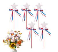 Bacchette da fata per ragazze, bacchetta a forma di stella scintillante, 5 pezzi, elegante, incantevole, bomboniera per feste di Halloween, teatro, spettacoli, parate, servizi fotografici