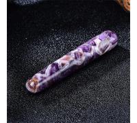 Bacchette da massaggio in cristallo di quarzo rosa rosa Bastone di pietra lucidato a mano fai da te raccolta domiciliare (Color : Amethyst)