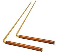 Bacchette da rabdomante in rame 1 paio Bacchette da rabdomanzia portatili Rilevatore di metalli spirituali in rame per caccia ai fantasmi, acqua, tesori e strumenti per la ricerca, divinazione