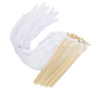 Bacchette da sposa con nastro - 50 bacchette nuziali per cerimonia, accessorio decorativo con campanellino per la partenza di celebrazione e eventi