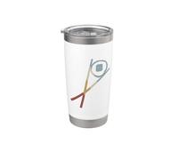Bacchette da sushi con grafica giapponese per uomini e donne Bicchiere termico in acciaio inox doppia parete