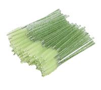 Bacchette di mascara per trucco usa e getta in nylon per sopracciglio per ciglia, pennello portatile 50pcs (Verde)