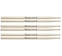 Bacchette di Vater VSP37ACL - 7A Serie Classici - Hickory - Punta di legno - Confezione da 3 paia