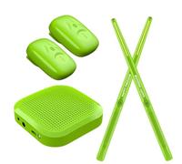 Bacchette elettroniche Bacchette per batteria ad aria con 2 pedali a pedale Scheda audio a livello di altoparlante 16D Basso ritardo Bastoni ritmici elettrici portatili per principianti Adulti