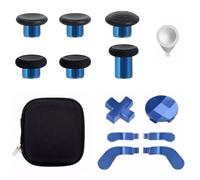 Bacchette in metallo 13 in 1 per Xbox Elite Controller Series 2 Accessori: 6 joystick, 4 paddle, 2 cuscinetti D, 1 strumento di regolazione (blu)