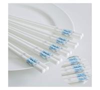 Bacchette in osso di alta qualità, 5 paia di bacchette riutilizzabili in porcellana, bacchette in ceramica per la tavola cinese per casa ristorante (24,5 cm) R