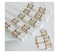 Bacchette in osso di alta qualità, 5 paia di bacchette riutilizzabili in porcellana, bacchette in ceramica per la tavola cinese per casa ristorante (24,5 cm) Q