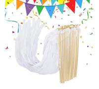 Bacchette In Pizzo - Stick A Nastro | Streners Di Compleanno | 50 Pezzi Fairy Sticks | Streners Decoration Prop Con Campana Per Il Matrimonio Basti Per Feste Di Celebrazione Delle Vacanze Con Do
