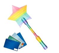 Bacchette magiche per carte di pagamento, design stampato 3D con divertente motivo a stelle, supporto per carte di pagamento senza contatto, per l'uso durante lo shopping in negozi e ristoranti per