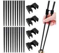 Bacchette Metallo Riutilizzabili,20 Paia Bacchette Sushi,Chopsticks Lavabili in Lavastoviglie,Bacchette Cinesi,Bacchette Giapponesi Fibra Vetro,Bacchette con Motivo Fiori Ciliegio,Bacchette Nere