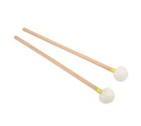 Bacchette per bacchette per batteria da 2 pezzi, testa in feltro morbido, manico in legno, kit di accessori per strumenti con bastoncini per timpani antiscivolo per suonare la band (Giallo)