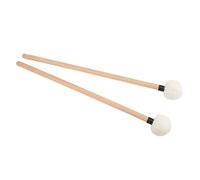 Bacchette per bacchette per batteria da 2 pezzi, testa in feltro morbido, manico in legno, kit di accessori per strumenti con bastoncini per timpani antiscivolo per suonare la band (Nero)