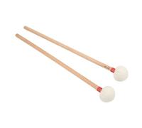 Bacchette per bacchette per batteria da 2 pezzi, testa in feltro morbido, manico in legno, kit di accessori per strumenti con bastoncini per timpani antiscivolo per suonare la band (Rosso)
