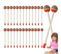 Bacchette per bambini, Bacchette per bambini - Strumenti musicali con bastoncini ritmici da 28 pezzi | Bacchette morbide arcobaleno lecca-lecca, giocattolo musicale colorato, strumento a percussione p