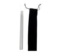 bacchette per batteria 1 paio di 5A in metallo puro alluminio, durevole, con borsa for il trasporto(Silver,B)
