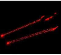 bacchette per batteria 1 paio di batterie luminose 5A, leggere, resistenti, con manici antiscivolo for esercizi.(Red)