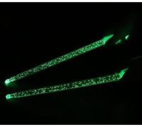bacchette per batteria 1 paio di batterie luminose 5A, leggere, resistenti, con manici antiscivolo for esercizi.(Green)