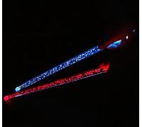 bacchette per batteria 1 paio di batterie luminose 5A, leggere, resistenti, con manici antiscivolo for esercizi.(Red and Blue)
