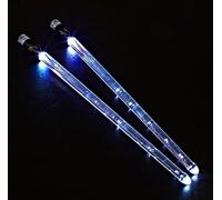 bacchette per batteria 1 paio di LED luminosi a 15 colori sfumati con ricarica USB e interruttore, martelli for batteria colorati for spettacoli sul palco, azz