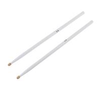 Bacchette Per Batteria 1 Pair Colorful Maple Wood Drum Sticks 5A Music Band Drumsticks 4 Colors Optional Per Batteria(White)