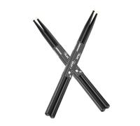 Bacchette per batteria 2 paia, bacchetta in acero con punta in legno 5A (Nera)