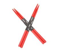 Bacchette per batteria 2 paia, bacchetta in acero con punta in legno 5A (Rossa)