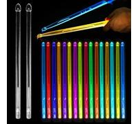 Bacchette per batteria 5A LED luminose ricaricabili, bacchette per batteria con luci fantastiche in materiale polimerico PC per set di batteria, perfette per percussioni e strumenti musicali, 15