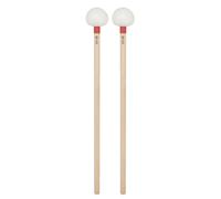 bacchette per batteria bacchette per batteria stru 1 paio di bacchette for timpani con testa in feltro e manico in legno percussioni, banda, rullante, martellamento, banda, tamburo, martello(Red)