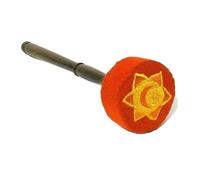 bacchette per batteria bacchette per batteria stru Grande maglio for ciotola tibetana stampata, testa in velluto di legno, gong for rilassamento yoga, accessorio for strumento a percussione(Orange)