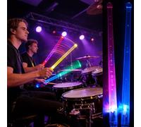 Bacchette per batteria con luci a LED, ricaricabili, 13 colori, si illuminano al buio