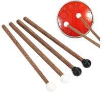 Bacchette per Batteria e Percussioni Antiscivolo in Gomma Confezione da 4 da 16,5 Cm con Linguetta in Acciaio