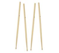 Bacchette per Batteria in Acero 5a, 4 Pezzi, Khaki | Forma a Goccia D'acqua, Impugnatura Comoda e Superficie Liscia, per Batteristi Jazz