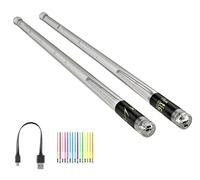 bacchette per batteria Set di luci a LED, 15 colori lampeggiano alternativamente, con cavo di ricarica USB e pulsante di commutazione