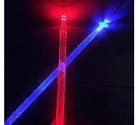 bacchette per batteria Un paio di bacchette luminose 5A, bacchette luminose a LED, infiamma il tuo concerto!(Red Blue)