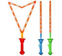 Bacchette per bolle 3 pezzi, bacchetta per bolle gigante a forma di spada con doppie grandi e piccole, 46 cm/18, 11 pollici, colore casuale