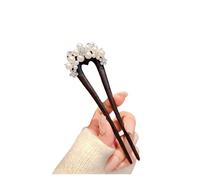 Bacchette per capelli 1pc dolce ed elegante imitazione perla fiore forcina in legno da donna antico cinese Qipao Hanfu copricapo accessorio for capelli intrecciati per Donne