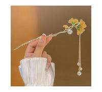 Bacchette per capelli 2 pezzi di bacchette classiche color pesca, placcate in oro, for chignon, accessori for capelli da donna per Donne(Style 23)