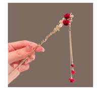 Bacchette Per Capelli 2 pezzi di bacchette classiche color pesca, placcate in oro, for chignon, accessori for capelli da donna(Style 4)
