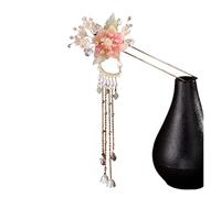 Bacchette per capelli Elegante forcina for capelli con fiore rosa a forma di U, fermagli for floreali, forcine, perle, catena, nappe, gioielli for da donna e ragazza per Donne(Color 3)