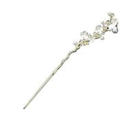 Bacchette per capelli Forcina for capelli 1 pezzo, nappa di perle, accessorio for, copricapo, Buyao, temperamento elegante per Donne(White)