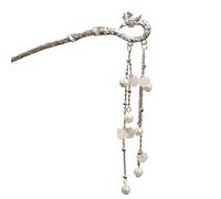 Bacchette per capelli Forcina for capelli con nappa, perla di fenice, squisito ciondolo a forma fiore, eleganti bastoncini for Hanfu Cheongsam, accessori versatili per Donne