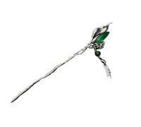 Bacchette per capelli Forcina for capelli in stile cinese, con giada smeraldo, in lega da donna, disco, nicchia for, nappa, accessori Hanfu per Donne(Green)