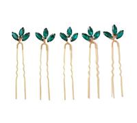 Bacchette per capelli Green Crystal Sparkling Hair Comb Set Handmade Rhinestone Pearl Hairpin Wedding Headwear Jewelry Accessories per Donne(J7139GGREEN)