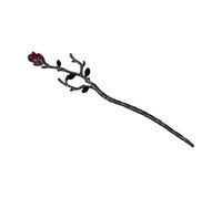 Bacchette per capelli neri in metallo rosa forcina fiore bastoncini per capelli accessorio per capelli per donne ragazza gioielli di moda