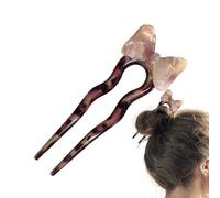 Bacchette per capelli per, French Pins Hair,Bacchette per capelli - Aghi a U in stile francese retrò per nodi, grazioso papillon da donna