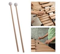 Bacchette per marimba da 2 pezzi Testa in gomma Glockenspiel Bacchette in