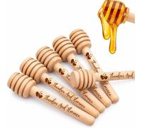 Bacchette per Miele In Legno Personalizzate, Mini Cucchiaio Da Miele | Regalo Da Cucina In Legno, 10-100 Pezzi, per Bomboniere, Anniversario, Casa Nuova O Ricordi Di Festa(8cm)