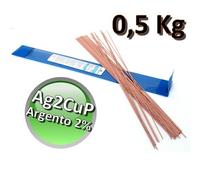 BACCHETTE PER SALDATURA BRASATURA LEGA RAME FOSFORO ARGENTO 2% - 0,5 KG