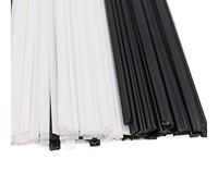 Bacchette per saldatura plastica, Bacchette for saldatura for riparazione paraurti auto ABS/PP/PE/PPR Nero/Bianco 2,5x5mm 25cm 40 pezzi(PP black 10pcs)