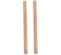 Bacchette per Tamburo 5a in Legno, Paio da Pratica per Gruppi | Colore Kaki, Testa Rotonda e Superficie Liscia, per Maestri di Musica e Adolescenti
